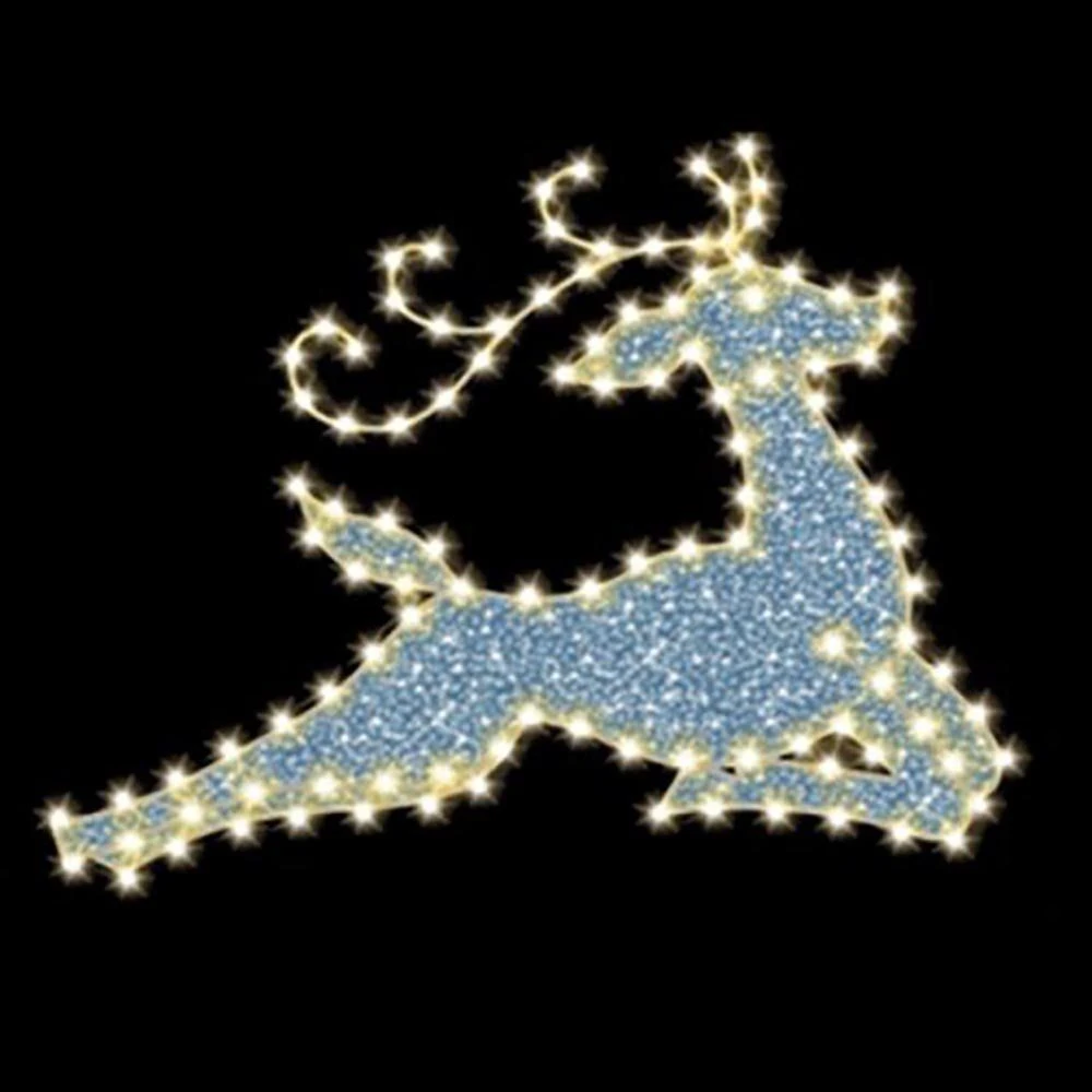 Flying Reindeer 9' 6" W X 7' 3" T, 180 Bulbs, LED 3 Flying Reindeer 9' 6" W X 7' 3" T, 180 Bulbs, LED