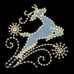 Leaping Reindeer 9' W X 9' T, 360 Bulbs, LED