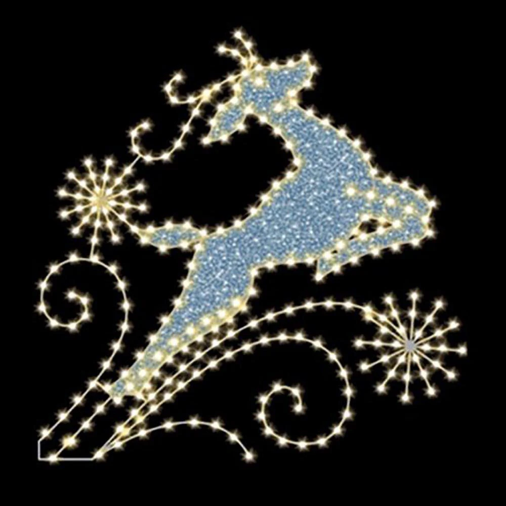 Leaping Reindeer 12' W X 12' T, 408 Bulbs, LED 3 Leaping Reindeer 12' W X 12' T, 408 Bulbs, LED