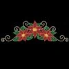 Poinsettia Spray Sign Topper 10' W X 4' 3" T, 351 Bulbs, LED 1 Poinsettia Spray Sign Topper 10' W X 4' 3" T, 351 Bulbs, LED -Christmas Designers sgn psst351 led