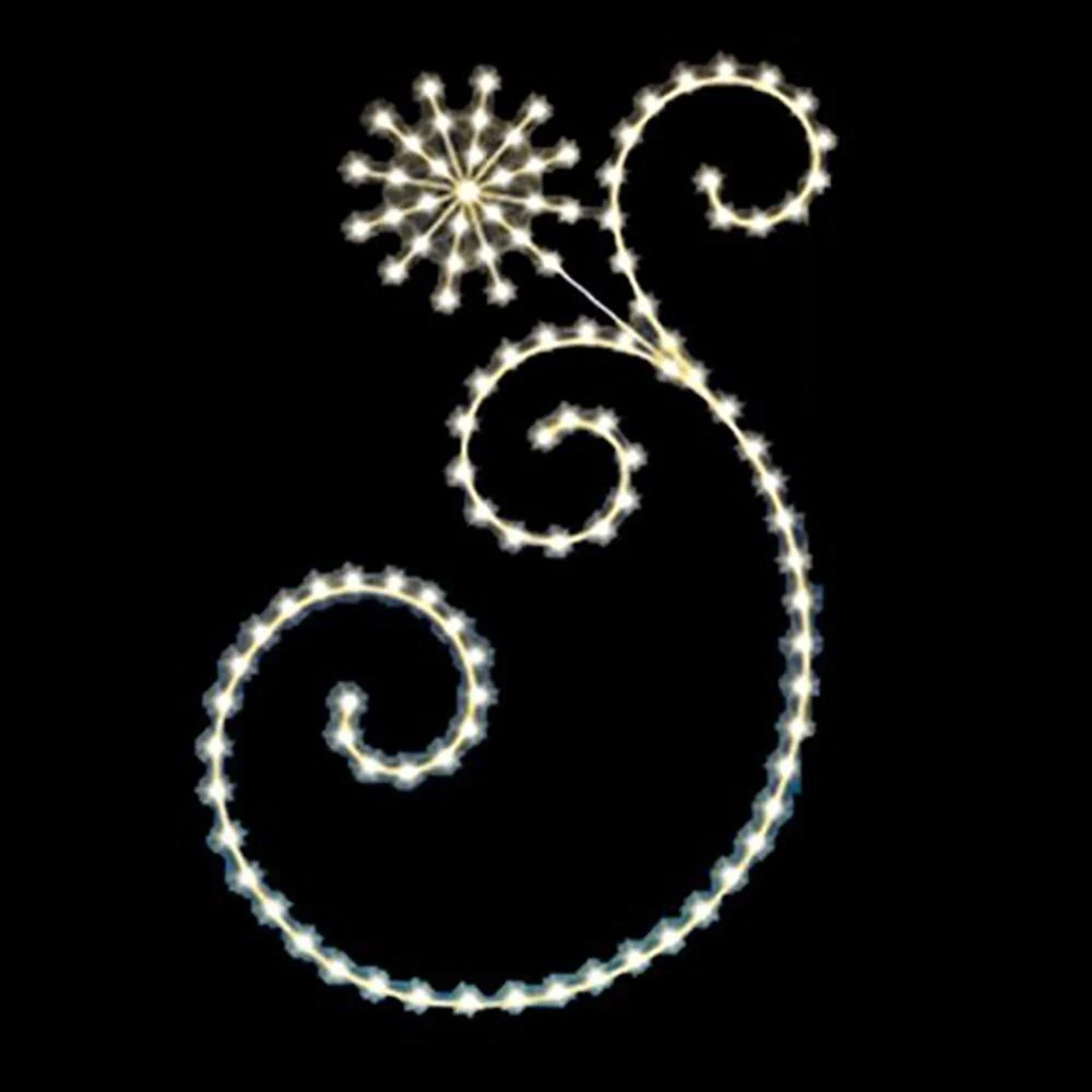 Snowburst Scroll 5' W X 8' 6" T, 150 Bulbs, LED 3 Snowburst Scroll 5' W X 8' 6" T, 150 Bulbs, LED