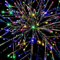 24" Silver Twinkle Starburst - Multi-colored LED Lights -Christmas Designers sl tsb 24 m sl 3 cropped 1