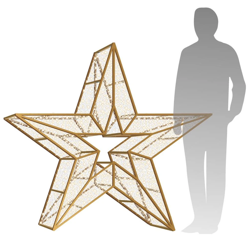 4' 3D LED Star Icon - Warm White 3 4' 3D LED Star Icon - Warm White