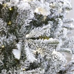 7.5' Indoor LED Flocked Siberian Fir Christmas Tree - Warm White 9 7.5' Indoor LED Flocked Siberian Fir Christmas Tree - Warm White -Christmas Designers t it 75 1230 ww 2 crop