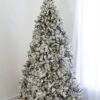 7.5' Indoor LED Flocked Appalachian Spruce Christmas Tree - Warm White -Christmas Designers t it 75 1232 ww 1