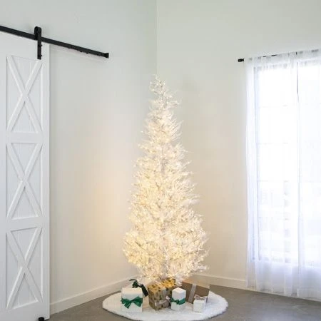 7.5' Indoor LED Glacier Fir White Christmas Tree - With Multi-Function Pure White/Warm White Lights 4 7.5' Indoor LED Glacier Fir White Christmas Tree - With Multi-Function Pure White/Warm White Lights - Image 2