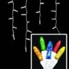 LED Twinkle Icicle Lights - 70 Light Set - Multi 1 LED Twinkle Icicle Lights - 70 Light Set - Multi -Christmas Designers tm5ic m