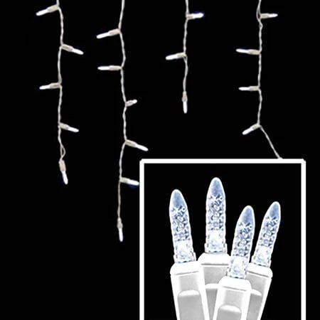 LED Twinkle Icicle Lights - 70 Light Set - Pure White 3 LED Twinkle Icicle Lights - 70 Light Set - Pure White