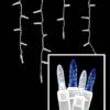 LED Twinkle Icicle Lights - 70 Light Set - Pure White & Blue 1 LED Twinkle Icicle Lights - 70 Light Set - Pure White & Blue -Christmas Designers tm5ic pwb