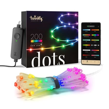 Twinkly RGB - Dots - 200L - Transparent Wire 3 Twinkly RGB - Dots - 200L - Transparent Wire