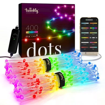 Twinkly RGB - Dots - 400L - Transparent Wire 3 Twinkly RGB - Dots - 400L - Transparent Wire
