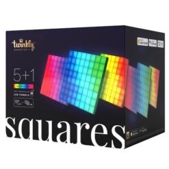 Twinkly, RGB, 6 Square Starter Kit 6 Twinkly, RGB, 6 Square Starter Kit -Christmas Designers twq064stw 07 packaging 2022
