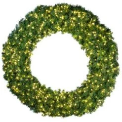 120" Deluxe Oregon Fir Wreath - Lit With Warm White LEDs