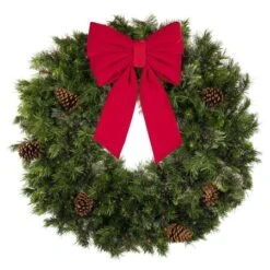 36" Unlit Deluxe Mixed Pine Wreath - Bow Option Available -Christmas Designers w 36 mpu t b vb 12 r