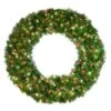 48" Lit Pure White And Red Deluxe Oregon Fir Wreath - Bow Option Available 2 48" Lit Pure White And Red Deluxe Oregon Fir Wreath - Bow Option Available -Christmas Designers w 48 dofl 6 pwr 1