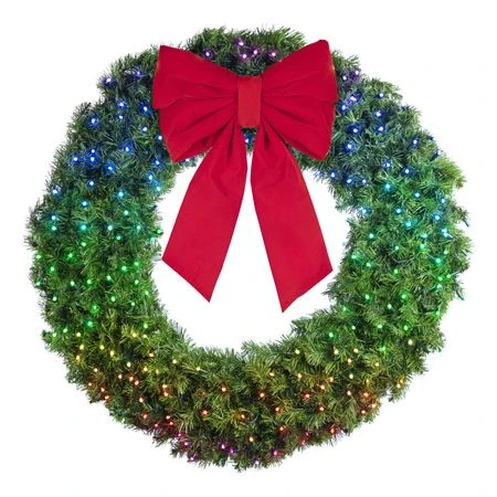60" Twinkly Pro RGBW Deluxe Oregon Fir Wreath - Bow Option Available 6 60" Twinkly Pro RGBW Deluxe Oregon Fir Wreath - Bow Option Available - Image 4