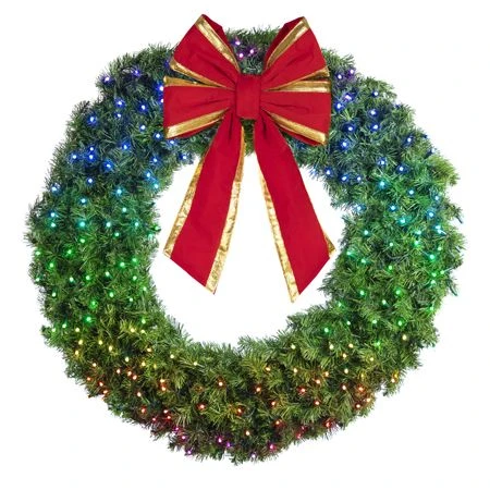 60" Twinkly Pro RGBW Deluxe Oregon Fir Wreath - Bow Option Available 5 60" Twinkly Pro RGBW Deluxe Oregon Fir Wreath - Bow Option Available - Image 3