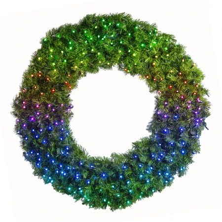 60" Twinkly Pro RGBW Deluxe Oregon Fir Wreath - Bow Option Available 4 60" Twinkly Pro RGBW Deluxe Oregon Fir Wreath - Bow Option Available - Image 2