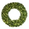 48" Lit Warm White Deluxe Oregon Fir Wreath - Bow Option Available -Christmas Designers w 48 dofl 6 ww