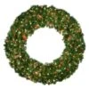 60" Lit Pure White And Red Deluxe Oregon Fir Wreath - Bow Option Available 2 60" Lit Pure White And Red Deluxe Oregon Fir Wreath - Bow Option Available -Christmas Designers w 60 dofl 6 pwr 1