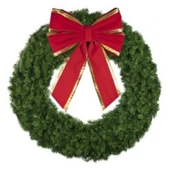 60" Unlit Deluxe Oregon Fir Wreath - Bow Option Available -Christmas Designers w 60 dofu 6 b vb 24 rgt