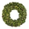60" Lit Warm White Deluxe Mixed Pine Wreath - Bow Option Available 1 60" Lit Warm White Deluxe Mixed Pine Wreath - Bow Option Available -Christmas Designers w 60 mpl t6 ww 4
