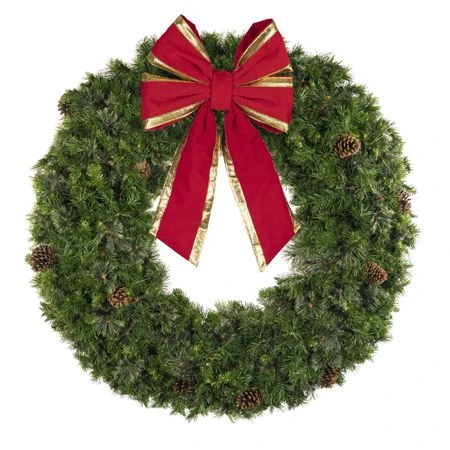 84" Unlit Deluxe Mixed Pine Wreath - Bow Option Available 4 84" Unlit Deluxe Mixed Pine Wreath - Bow Option Available - Image 2