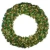 72" Lit Pure White And Red Deluxe Oregon Fir Wreath - Bow Option Available 2 72" Lit Pure White And Red Deluxe Oregon Fir Wreath - Bow Option Available -Christmas Designers w 72 dofl 6 pwr 1