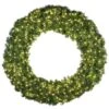 72" Lit Warm White Deluxe Oregon Fir Wreath - Bow Option Available -Christmas Designers w 72 dofl 6 ww 1