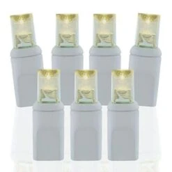 70 Light 2800K Standard Warm White 5 Mm Wide Angle Conical LED Christmas Lights - White Wire