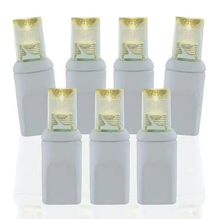 70 Light 2800K Standard Warm White 5 Mm Wide Angle Conical LED Christmas Lights - White Wire 3 70 Light 2800K Standard Warm White 5 Mm Wide Angle Conical LED Christmas Lights - White Wire