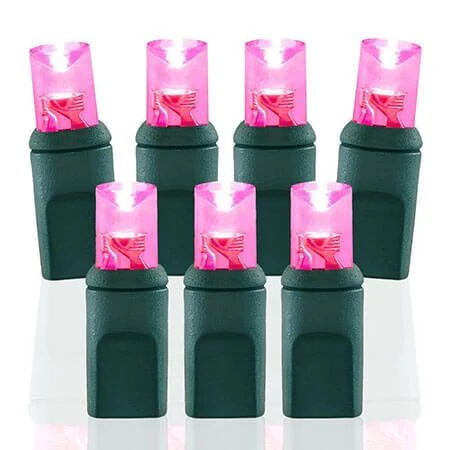 100 Light Pink 5 Mm Wide Angle Conical LED Christmas Lights 3 100 Light Pink 5 Mm Wide Angle Conical LED Christmas Lights