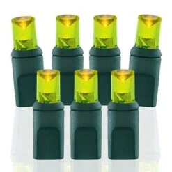 70 Light Yellow 5 Mm Wide Angle Conical LED Christmas Lights